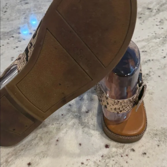 Franco Sarto Kayleigh slingback sandals in a snakeskin print leather. - Picture 8 of 11